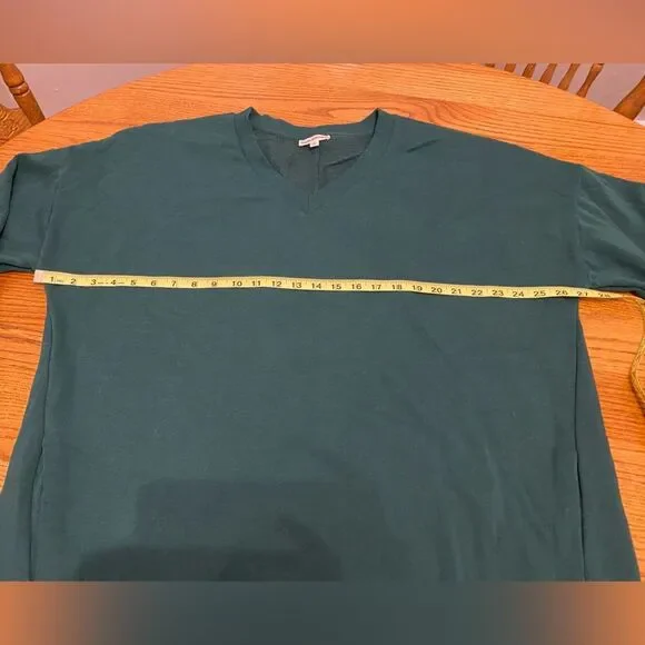 Zenana Green Long Sleeve Oversized Tunic Sweatshirt with Pockets - Picture 8 of 10